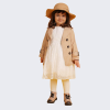 girls cream party dress with jacket & hat