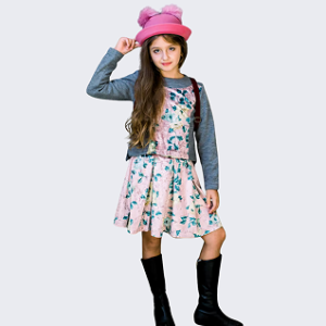 girls cream party dress with jacket & hat (copy)