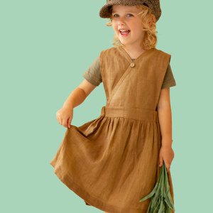 girls casual checked shirt with denim skirt set (copy)